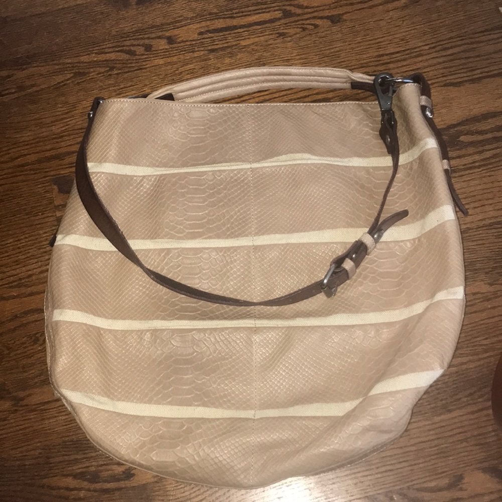 Gorgeous Never Used Embossed Python Leather Bag - image 1